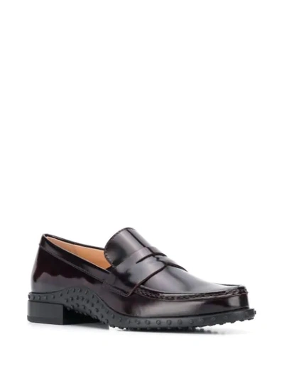 Tod's Black Loafers With Penny Bar In Black