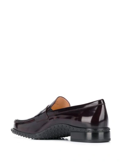 Tod's Black Loafers With Penny Bar In Black