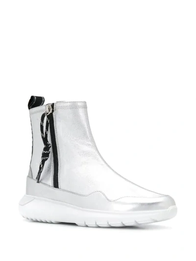 Hogan Interactive³ - Ankle Boots In Silver