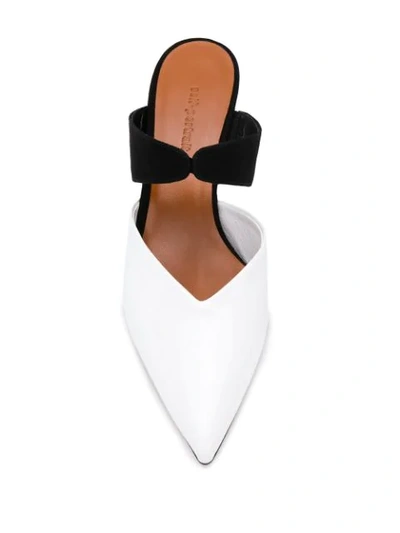 Shop Self-portrait Marina Colour-block Mules In Black