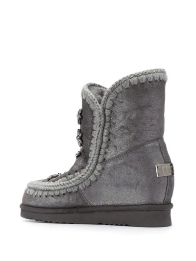 Shop Mou Crystal-embellished Boots In Grey