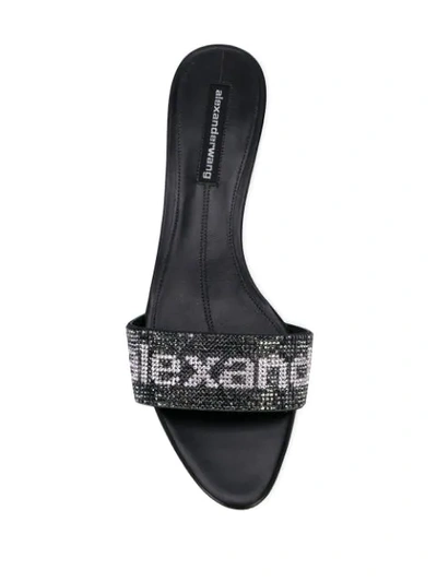 Shop Alexander Wang Jo Logo Sandals In 001black
