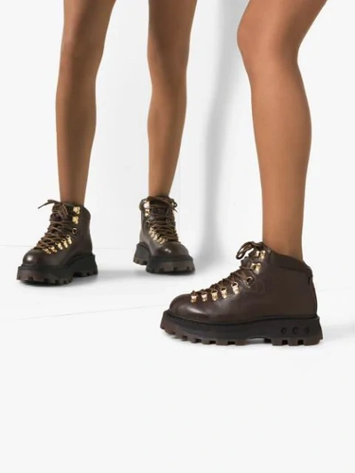 Shop Simon Miller High Tracker Ankle Boots In Brown
