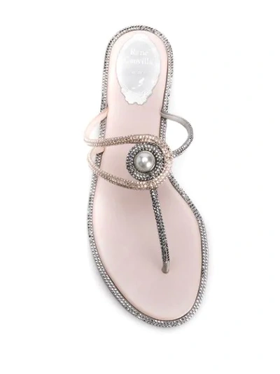 Shop René Caovilla Spilla Embellished Sandals In Silver