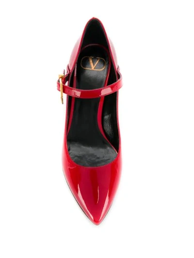Shop Valentino Mary Jane Pumps In Red