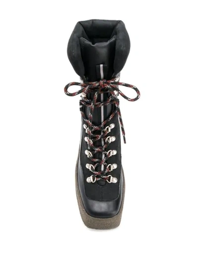 Shop Stella Mccartney Hiking Platform Boots In Black