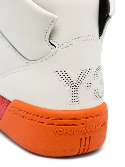 Shop Y-3 Hayworth 3-stripe High Top Sneakers In White