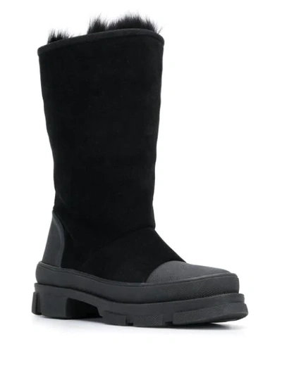 Shop Dsquared2 Fur Trimmed Ankle Boots In Black