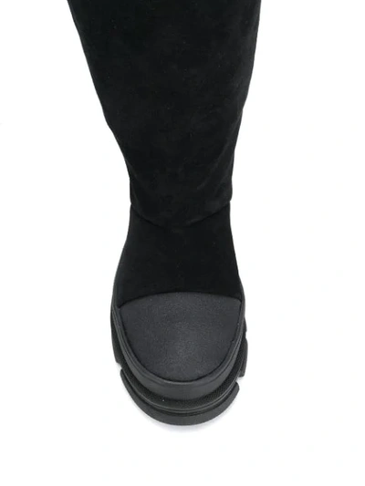 Shop Dsquared2 Fur Trimmed Ankle Boots In Black
