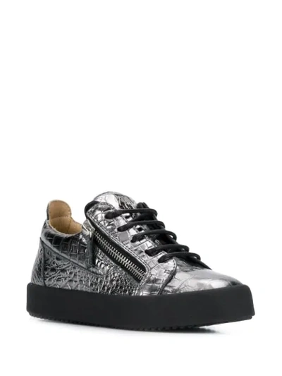 Shop Giuseppe Zanotti 'gail' Sneakers In Silver