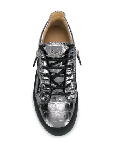 Shop Giuseppe Zanotti 'gail' Sneakers In Silver