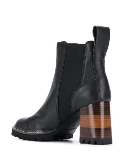 Shop See By Chloé Eileen Block Heel Boots In Black