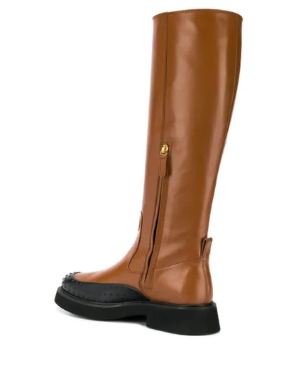 Shop Tod's Knee-length Boots In Brown