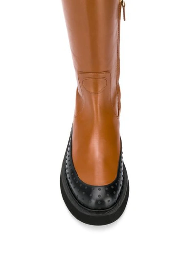 Shop Tod's Knee-length Boots In Brown