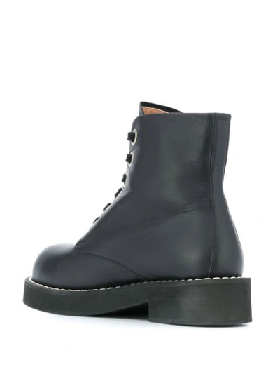 Shop Marni Lace-up Ankle Boots In Black