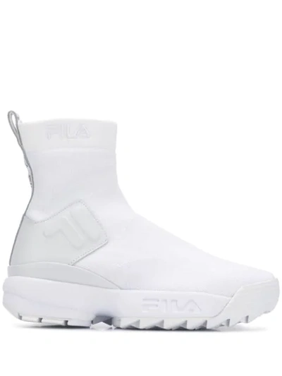 Shop Fila Disruptor Stretch Fit Sneakers In White