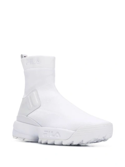 Shop Fila Disruptor Stretch Fit Sneakers In White