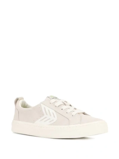 Shop Cariuma Catiba Low Off White Suede Ivory Logo Sneaker In Neutrals