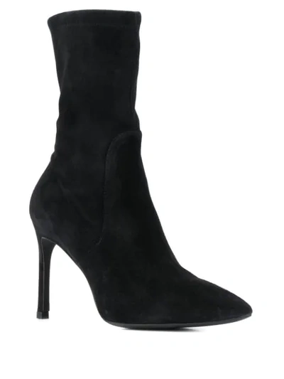 Shop Stuart Weitzman Pointed Ankle Boots In Black