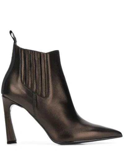 Shop Karl Lagerfeld Veneto Ankle Gore Boots In 999