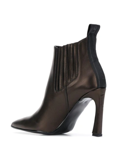 Shop Karl Lagerfeld Veneto Ankle Gore Boots In 999