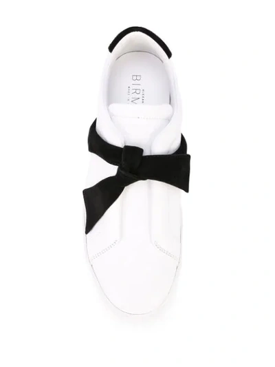 Shop Alexandre Birman Clarita Bow-embellished Sneakers In White