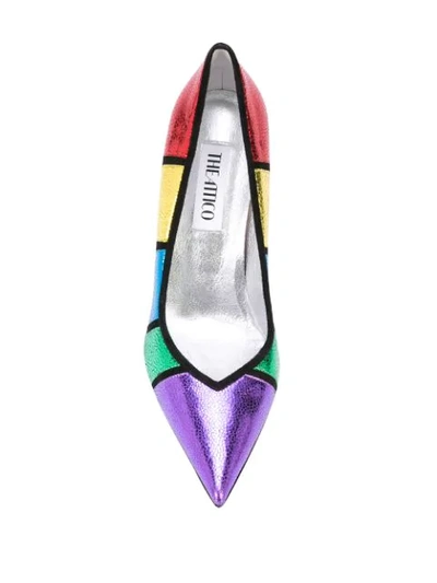Shop Attico Pointed Toe Pumps In Multicolour