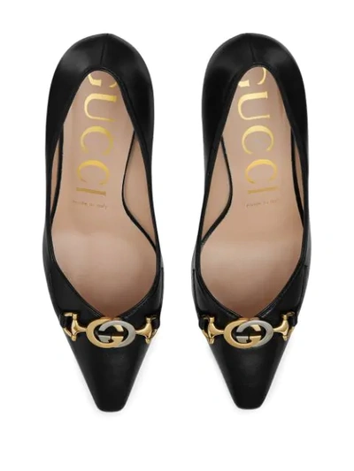 Shop Gucci Zumi Mid-heel Pumps In Black