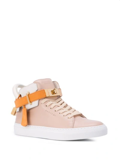 Shop Buscemi High-top Sneakers In Orange