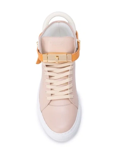 Shop Buscemi High-top Sneakers In Orange