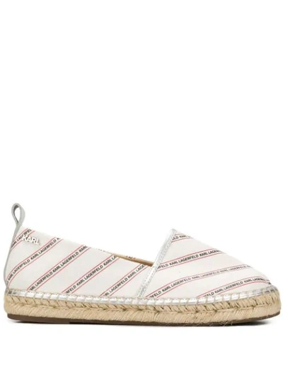 Shop Karl Lagerfeld 'kamini' Espadrilles In White