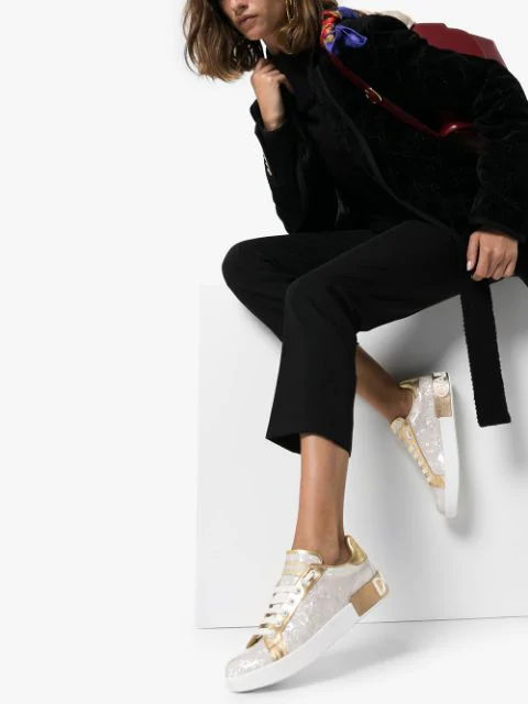 dolce and gabbana mother of pearl sneakers