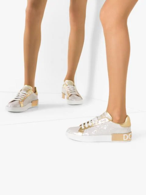 dolce and gabbana mother of pearl sneakers