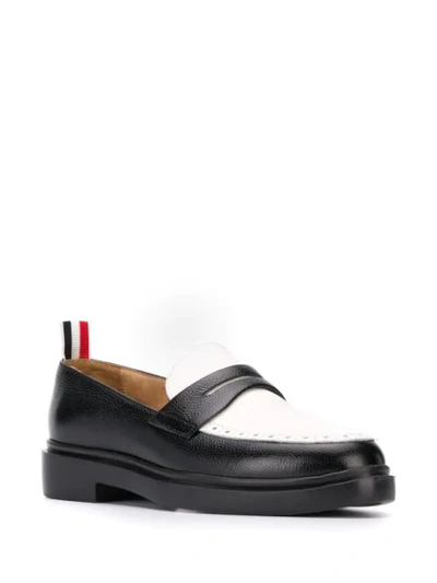 Shop Thom Browne Lightweight Sole Penny Loafers In Black