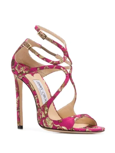 Shop Jimmy Choo Lance 115mm Sandals In Pink