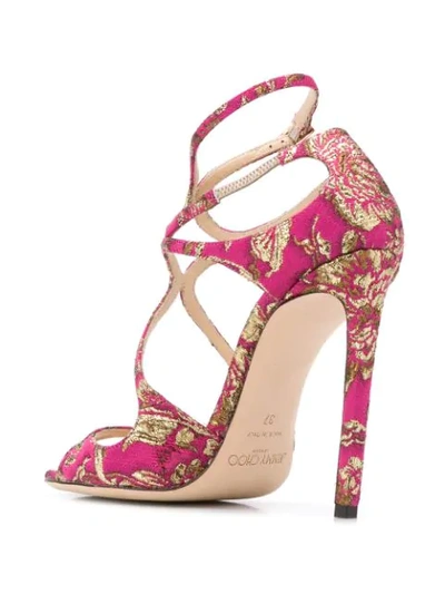 Shop Jimmy Choo Lance 115mm Sandals In Pink