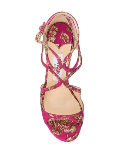 Shop Jimmy Choo Lance 115mm Sandals In Pink