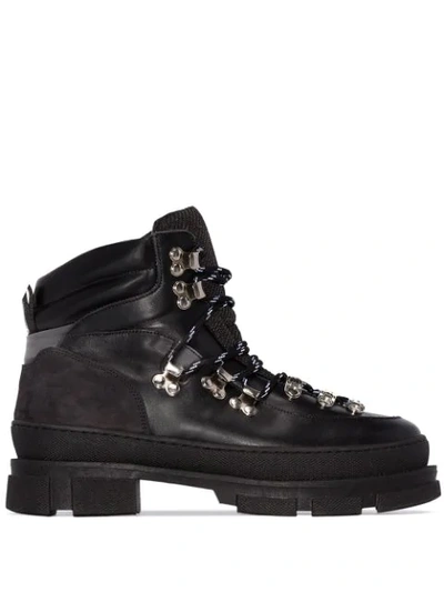 Shop Ganni Winter City Hiking Boots In Black