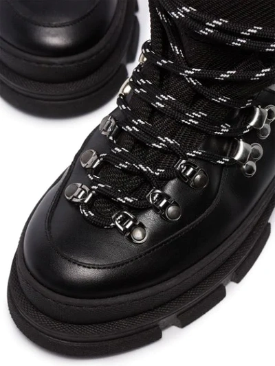 Shop Ganni Winter City Hiking Boots In Black