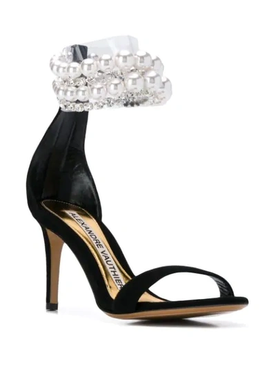 Shop Alexandre Vauthier Embellished Sandals In Black