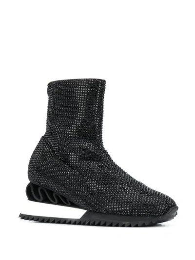 Shop Le Silla Queen Burma Sneaker Boots In Black