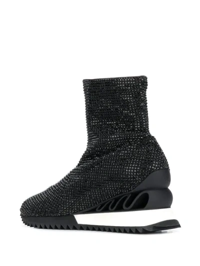 Shop Le Silla Queen Burma Sneaker Boots In Black