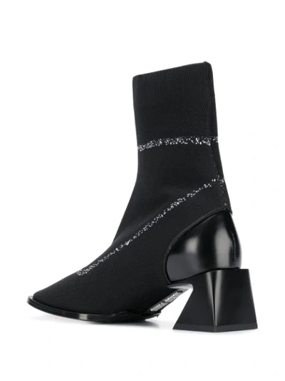 Shop Kenzo Sock-boots Mit Logo In Black
