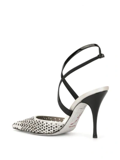 Shop René Caovilla Stelina Krisa Laser-cut Pumps In Silver