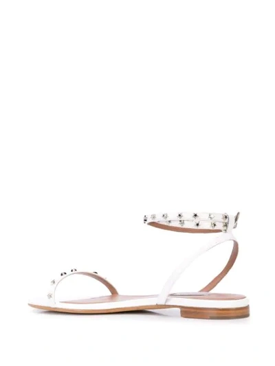 Shop Tabitha Simmons Phoenix Stud-embellished Sandals In White