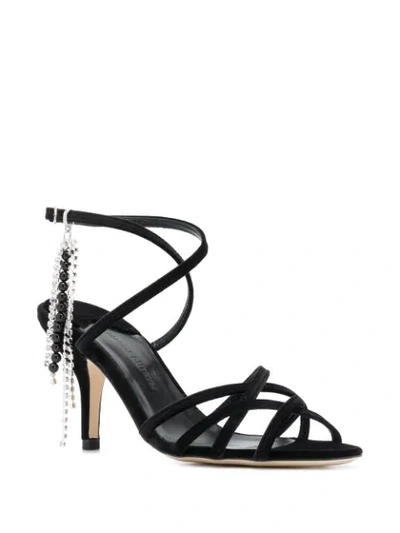 Shop Magda Butrym Embellished Mid-heel Sandals In Black
