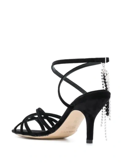 Shop Magda Butrym Embellished Mid-heel Sandals In Black