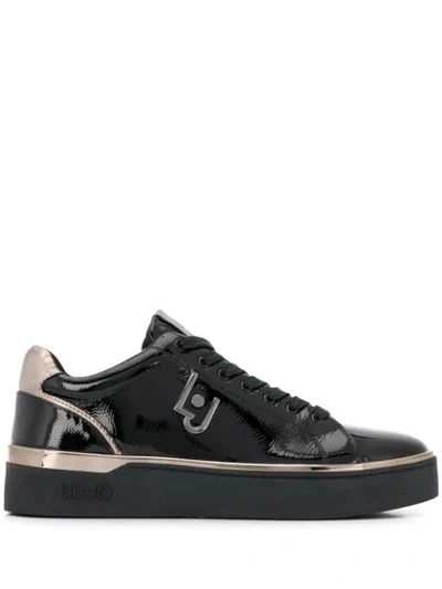 LOW TOP PATENT-LEATHER SNEAKERS