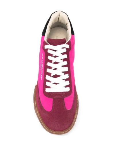 Shop Stella Mccartney Loop Lace-up Sneakers In Pink