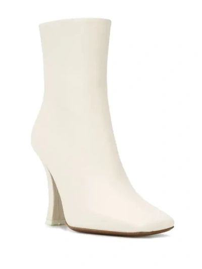 Shop Neous Square Toed Boots In White